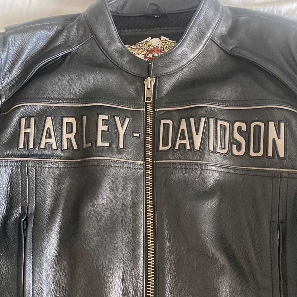 Authentic Harley Davidson Road Warrior Mens Leather Jacket XL Tall EUC​​​​​​​​​ - Picture 4 of 9